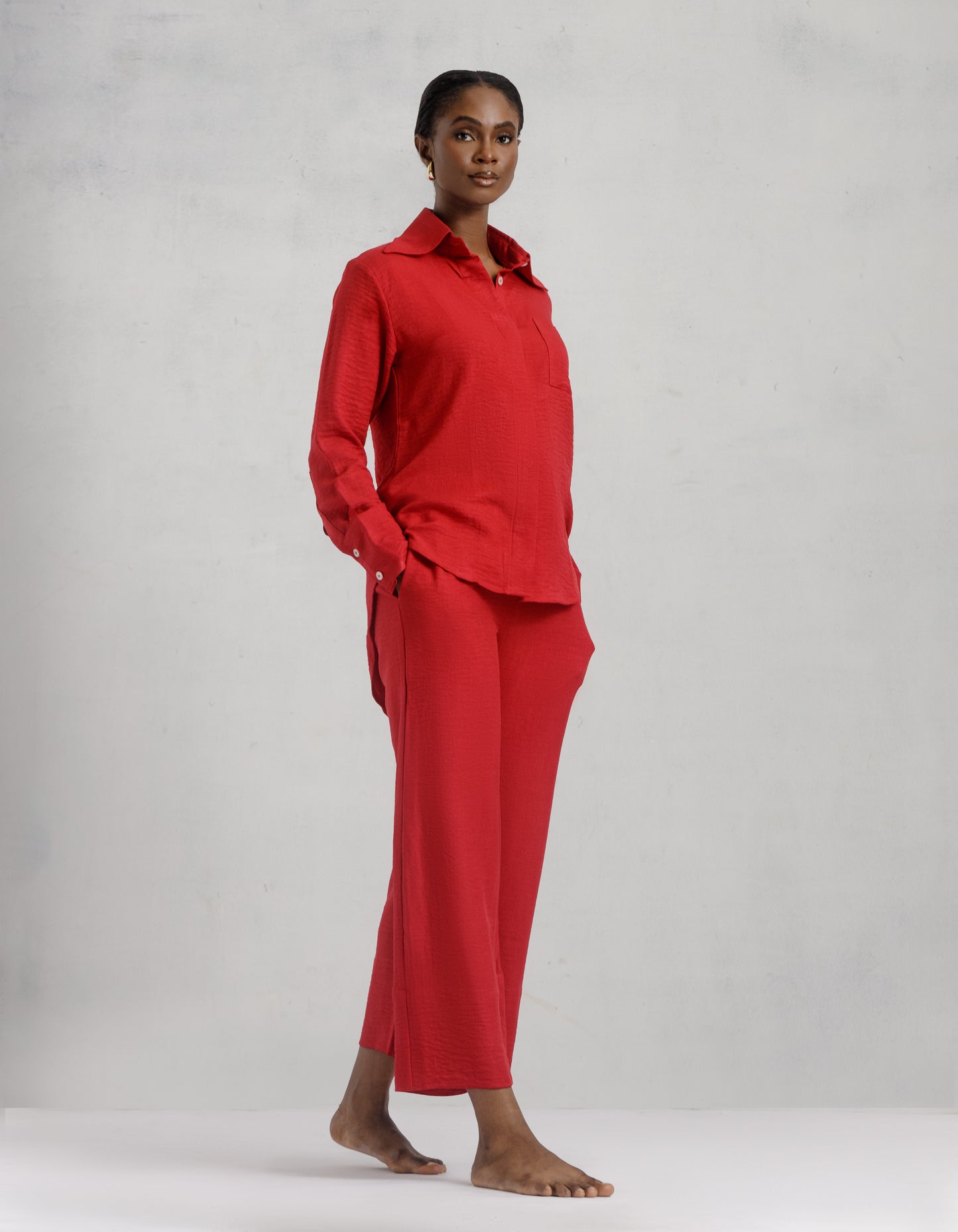 Thaila Linen Set Red