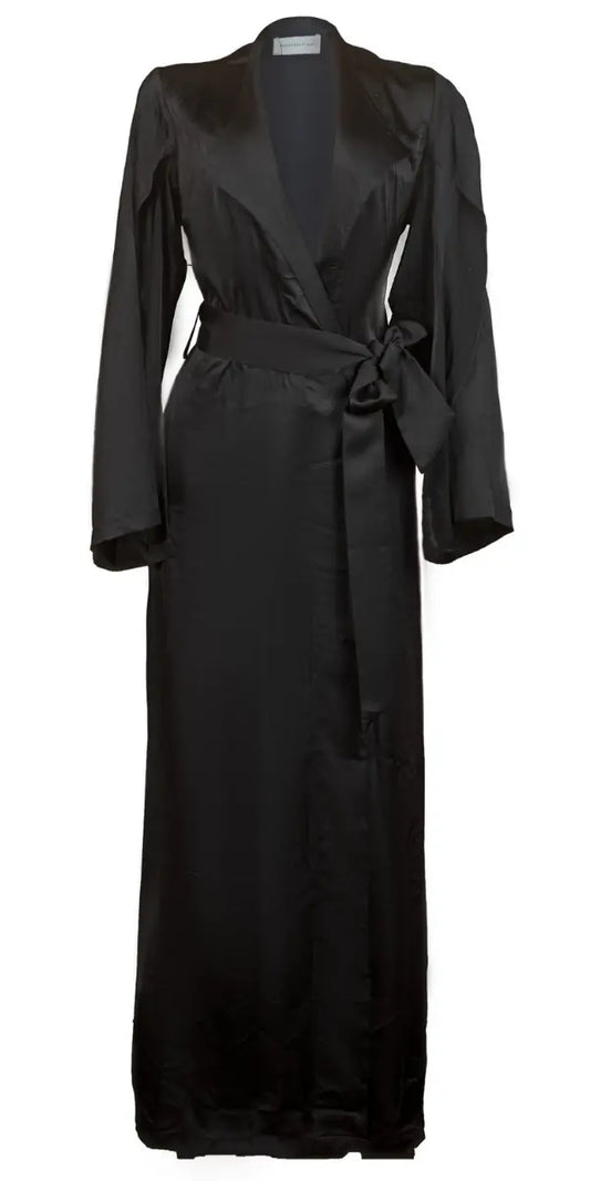 Maxi Tumaini Silk Robe Black