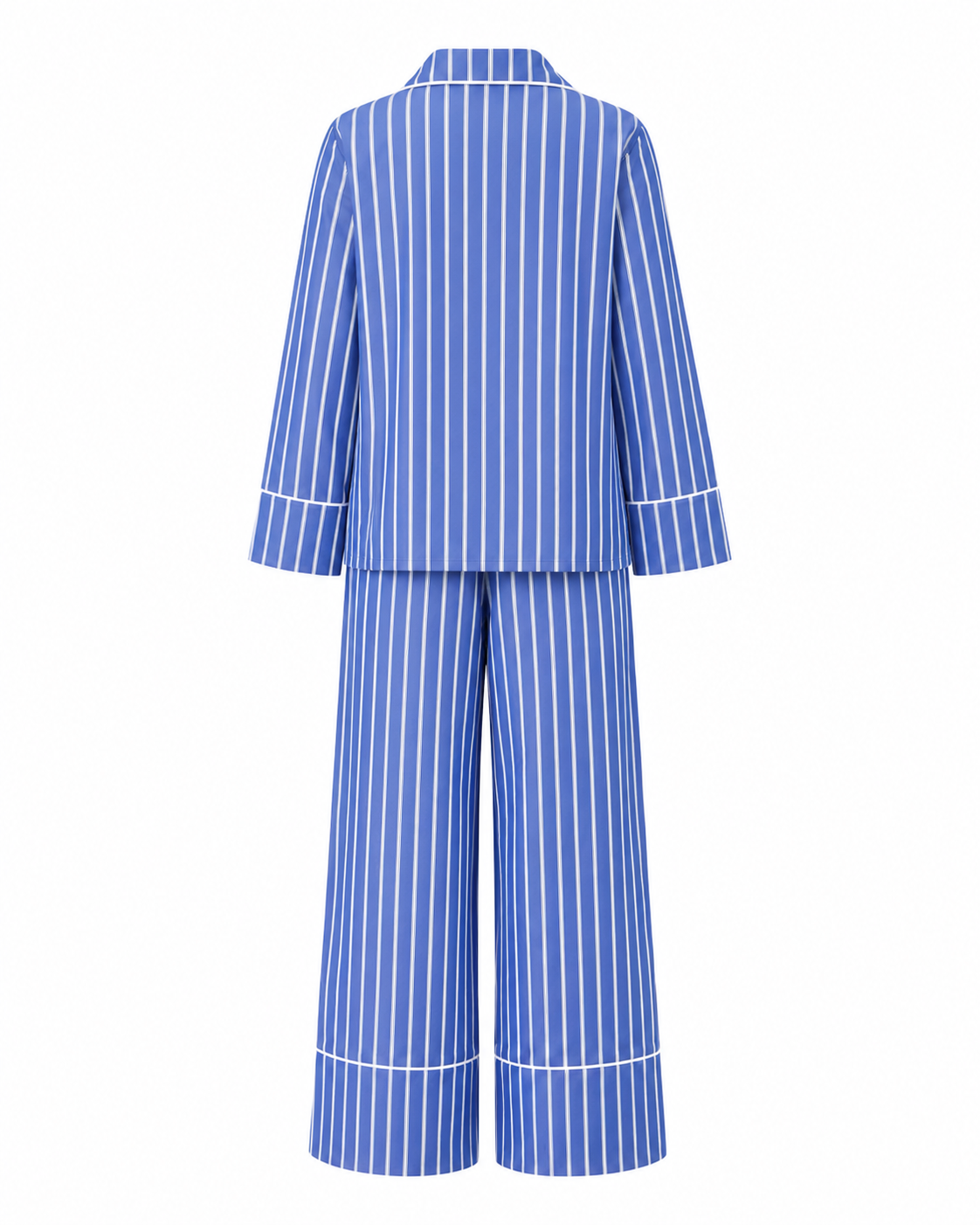 blue striped cotton pyjamas