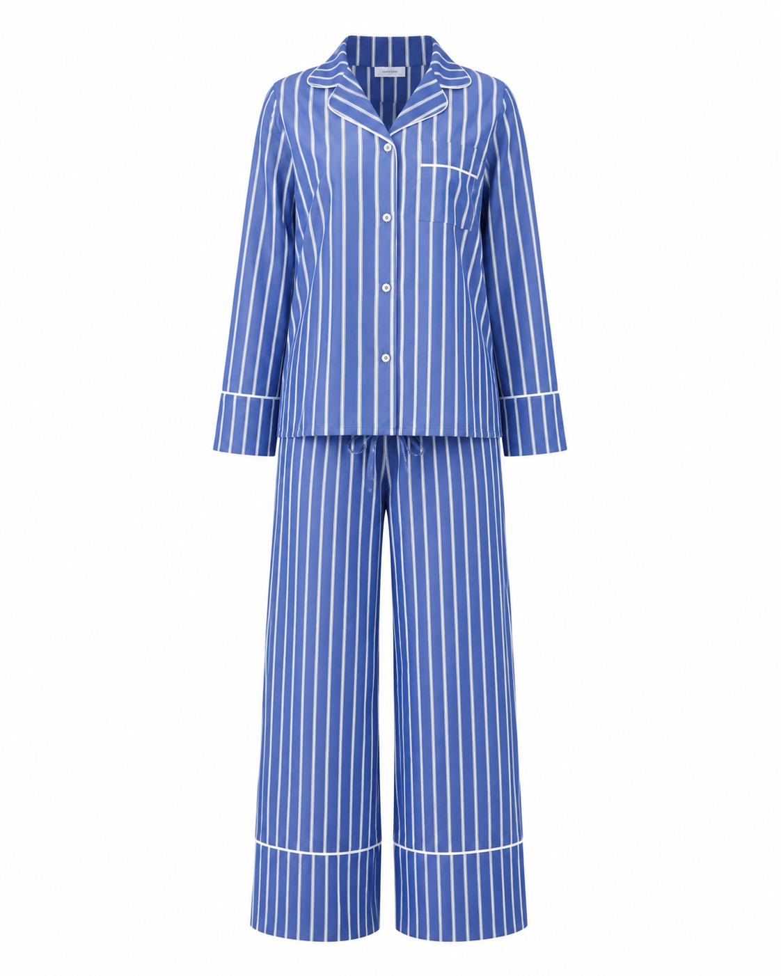 blue striped cotton pyjamas
