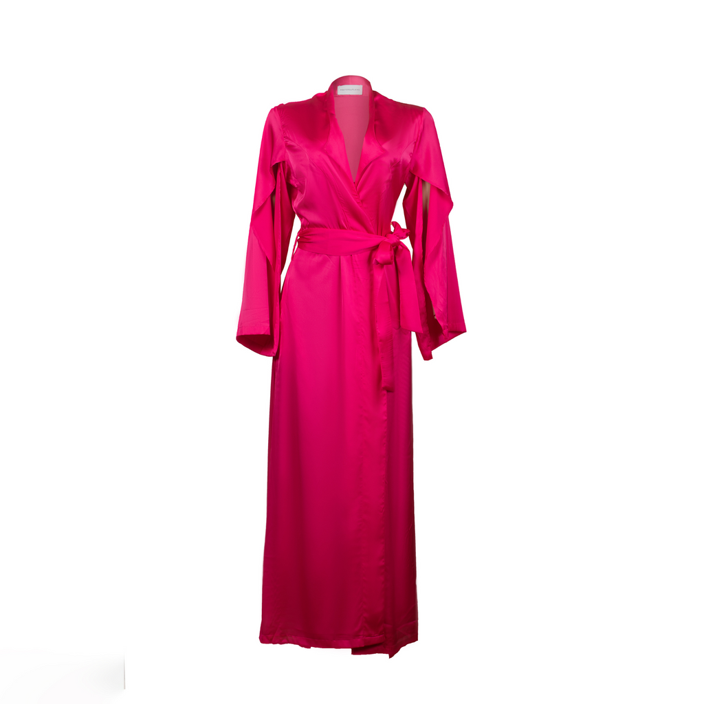 Maxi Tumaini Silk Robe Mexican Pink